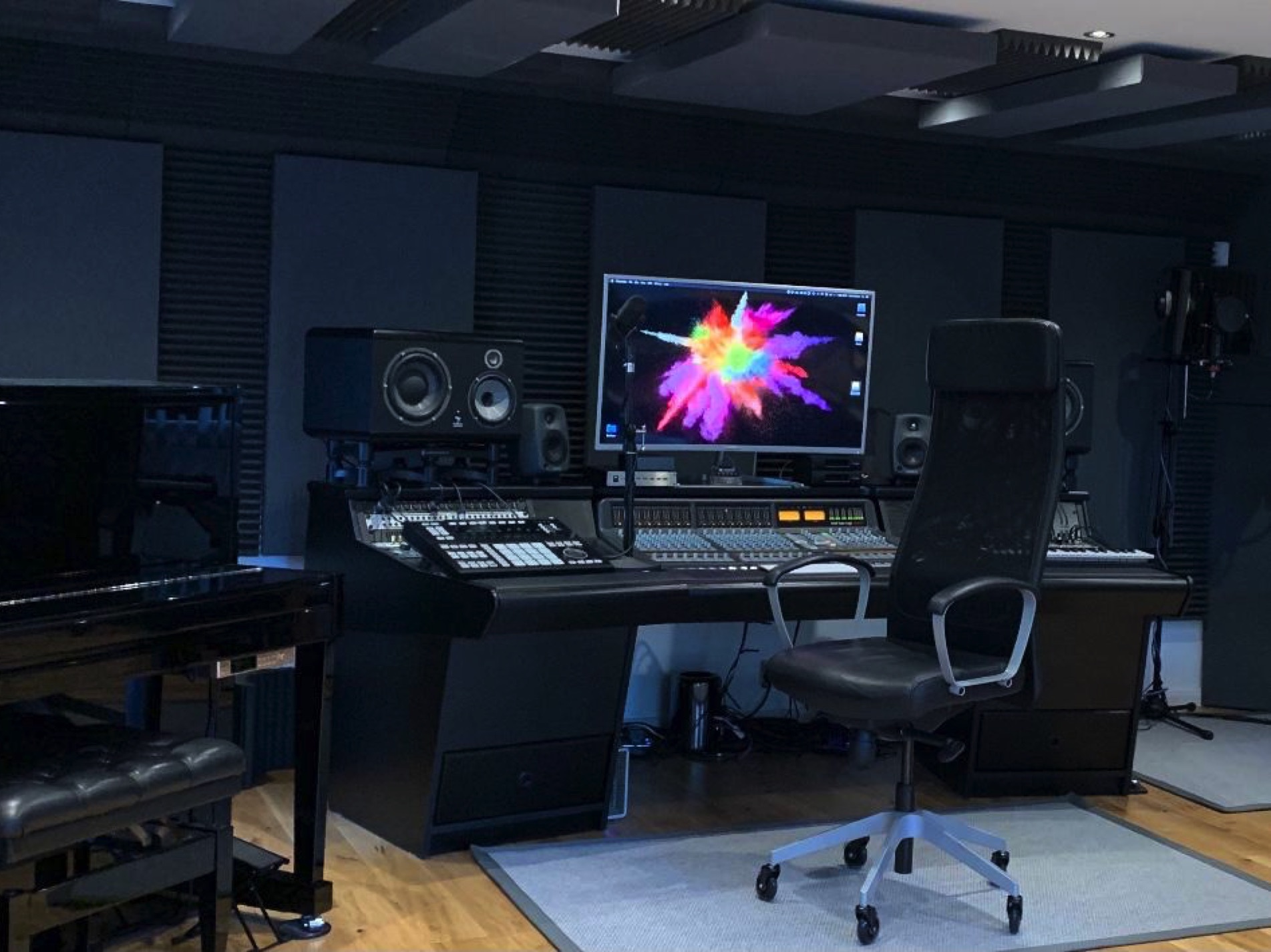 The control room at Promenade Recording Studios, Potters Bar